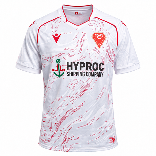 Maillot Officiel MC Oran 2027 Macron Homme/Femme Blanc – Football Algérie